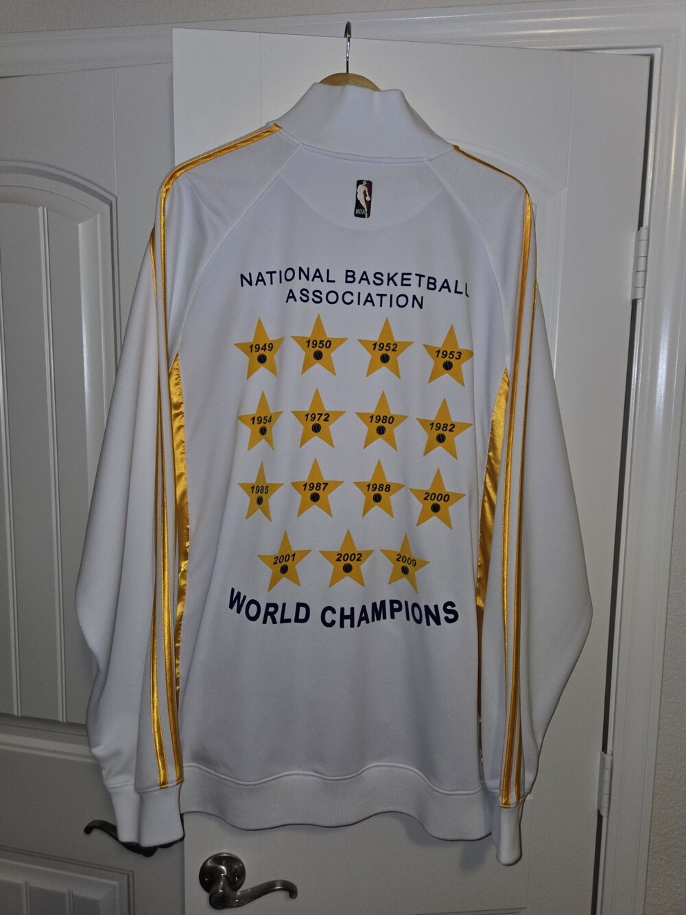 LA Lakers NBA Adidas 2009 Ring Ceremony Championship Jacket Size 2XL Kobe Bryant